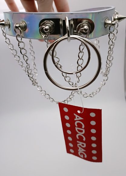 Ring & Chain Choker (Silver)