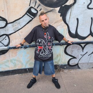 ACDC Rag Bunny Dolls over-sized Tee (Black/Black)
