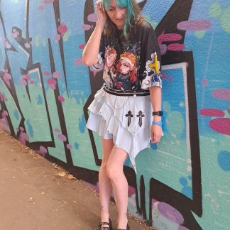 ACDC Rag 3 Layer A-symmetrical Pastel Skirt (Blue)