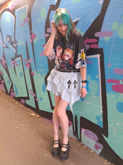 ACDC Rag 3 Layer A-symmetrical Pastel Skirt (Blue)