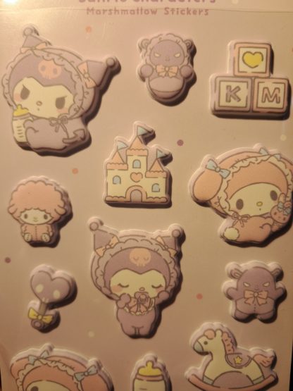 Kuromi & My Melody Marshmallow Stickers - Image 2