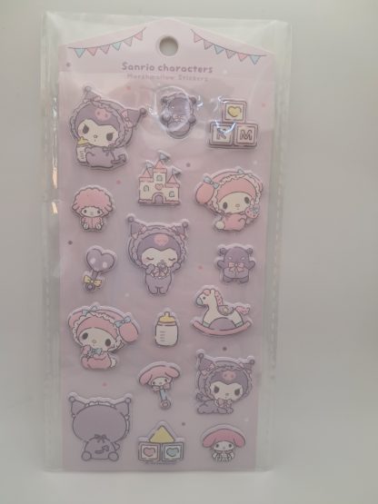 Kuromi & My Melody Marshmallow Stickers