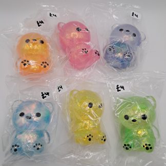 Mini Glitter Squishy Bear Toy