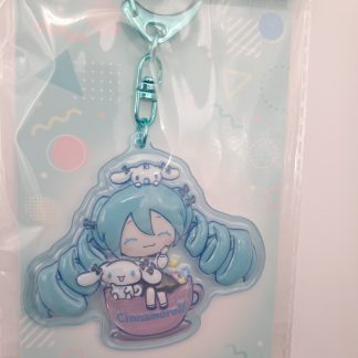 Hatusne Miku x Cinnamoroll Coffee Cup Keyring